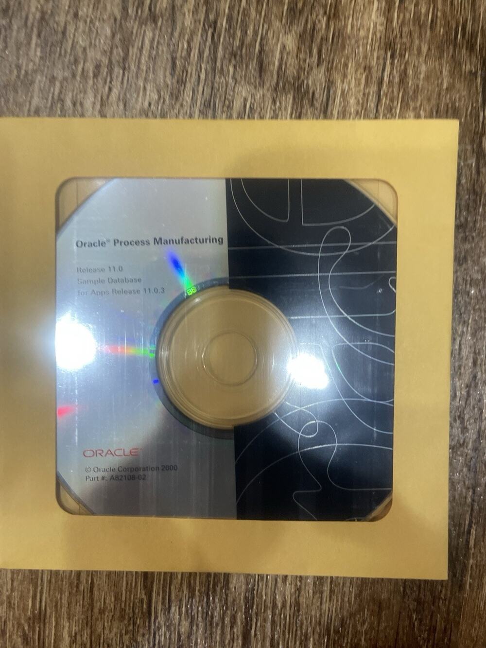 Oracle Process Manufacturing Sample Database A82108-02 CD RARE Release 11.0